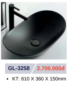Lavabo sứ cao cấp GOLICAA GL-3258 - 9