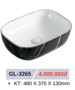 Lavabo sứ cao cấp GOLICAA GL-3265 - 7
