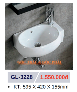Lavabo sứ cao cấp GOLICAA GL-3228 - 9