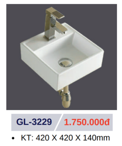 Lavabo sứ cao cấp GOLICAA GL-3229 - 9