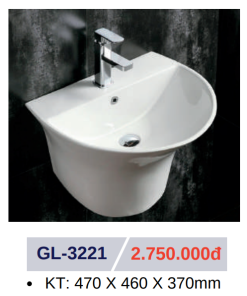 Lavabo sứ cao cấp GOLICAA GL-3221 - 10 Lavabo sứ cao cấp GOLICAA GL-3221 - 9