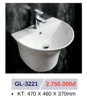 Lavabo sứ cao cấp GOLICAA GL-3221 - 9