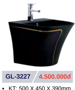 Lavabo sứ cao cấp GOLICAA GL-3227 - 9