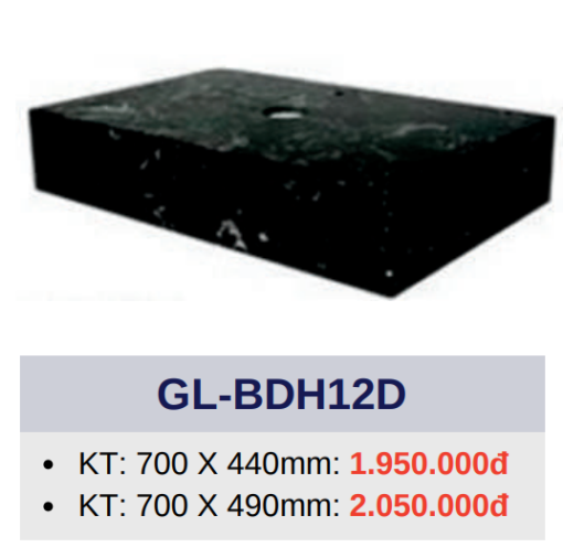 Bàn đá 1 tầng đặt lavabo GOLICAA GL-BDH12D - 3