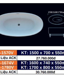 Bồn tắm GOLICAA GL-1780V - 9
