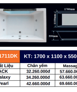 Bồn tắm GOLICAA GL-1711DK - 9