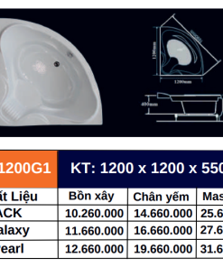 Bồn tắm GOLICAA GL-1200G1 - 9