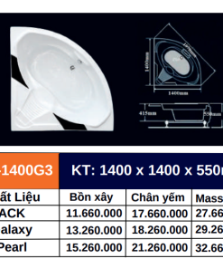 Bồn tắm GOLICAA GL-1400G3 - 10 Bồn tắm GOLICAA GL-1400G3 - 9
