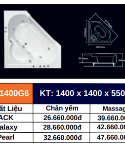 Bồn tắm GOLICAA GL-1400G6 - 9