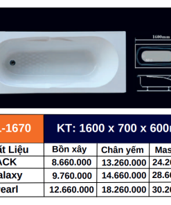 Bồn tắm GOLICAA GL-1670 - 11