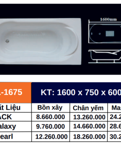 Bồn tắm GOLICAA GL-1675 - 11