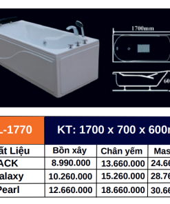 Bồn tắm GOLICAA GL-1770 - 11