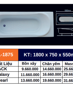 Bồn tắm GOLICAA GL-1875 - 11