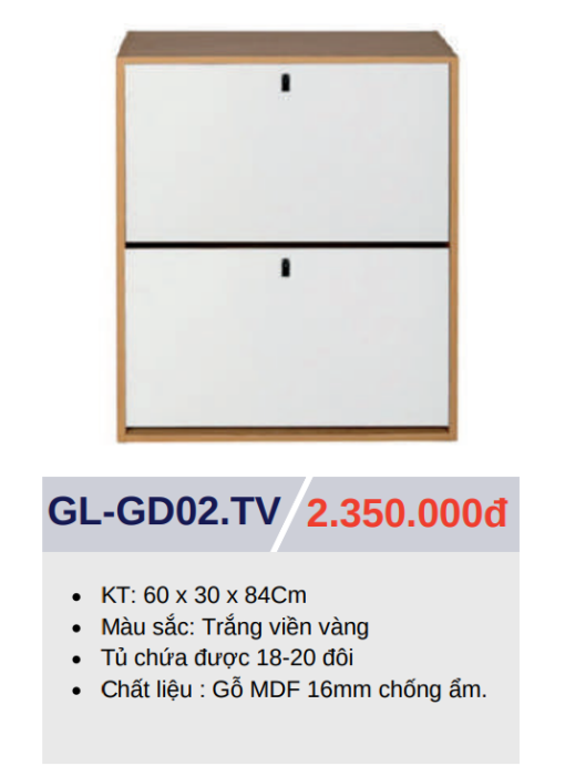 Tủ Giày Dép Thông Minh 2 Tầng GOLICAA GL-GD02.TV - 3