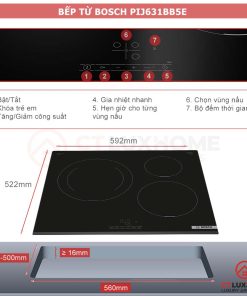Bếp từ Bosch Serie 4 PIJ631BB5E 3 vùng nấu 7400W - 29