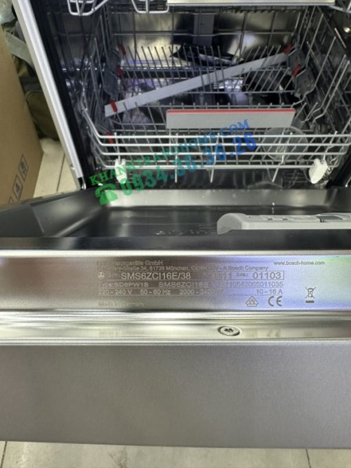 Máy Rửa Bát Bosch SMS6ZCI16E Series 6 Zeolith Nhập Khẩu Nguyên Chiếc Đức - 61