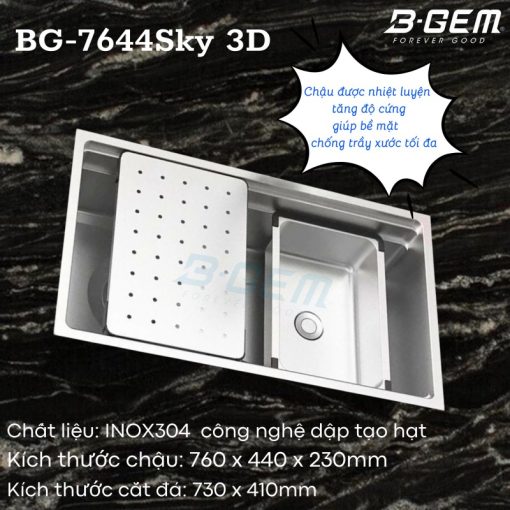 Chậu rửa bát B-GEM BG-7644Sky 3D - 1