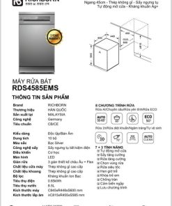 Máy rửa bát Richborn RDS4585EMS - 58 Máy rửa bát Richborn RDS4585EMS - 57