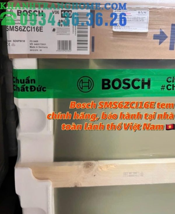 Máy Rửa Bát Bosch SMS6ZCI16E Series 6 Zeolith Nhập Khẩu Nguyên Chiếc Đức - 163