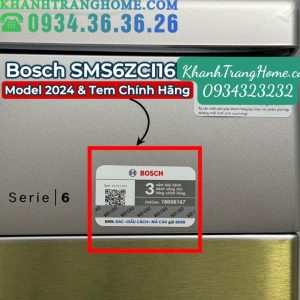 Máy Rửa Bát Bosch SMS6ZCI16E Series 6 Zeolith Nhập Khẩu Nguyên Chiếc Đức - 374 Máy Rửa Bát Bosch SMS6ZCI16E Series 6 Zeolith