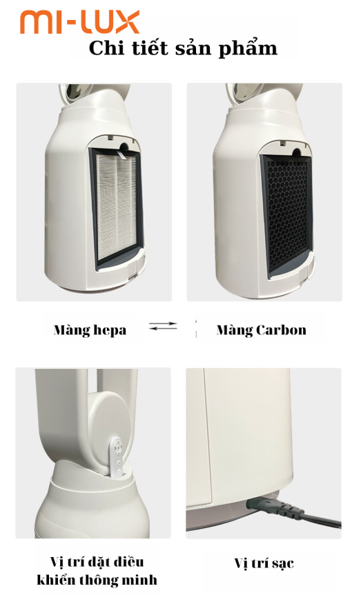 Quạt không cánh Xiaomi Mi-lux A4 Pro - 9