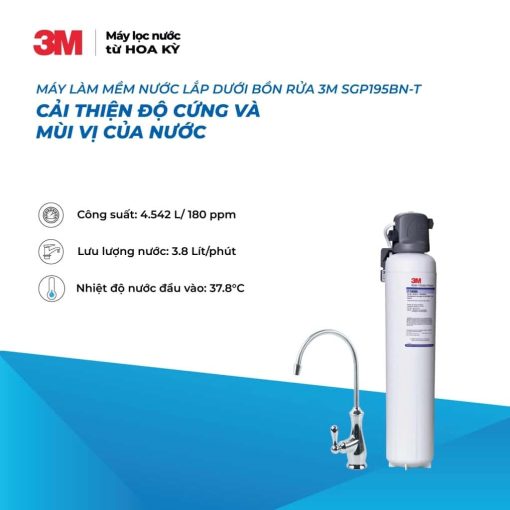 Máy Làm Mềm Nước Lắp Dưới Bồn Rửa 3M SGP195BN-T - 5