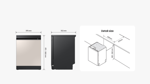 MÁY RỬA BÁT ĐỘC LẬP SAMSUNG BESPOKE DW60CB750FAPSV - 3