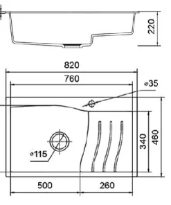 CHẬU RỬA KAFF GRANITE KF-8246SY - 7