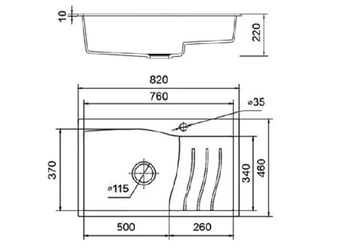 CHẬU RỬA KAFF GRANITE KF-8246SY - 3