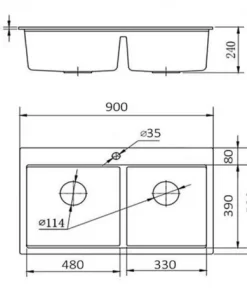 CHẬU RỬA KAFF GRANITE KF - MONDY-9050 - 7
