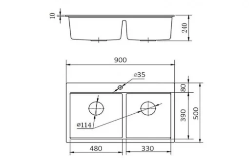 CHẬU RỬA KAFF GRANITE KF - MONDY-9050 - 3