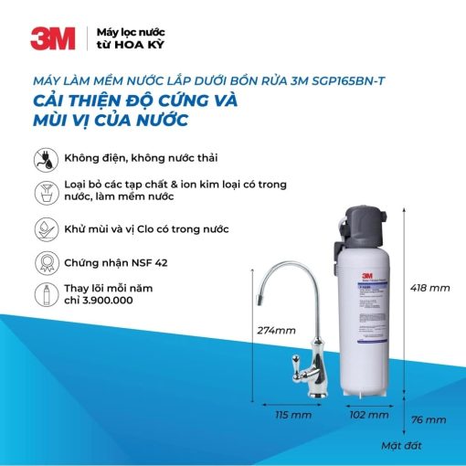 MÁY LÀM MỀM NƯỚC 3M SGP165BN-T - 3