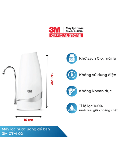 MÁY LỌC NƯỚC ĐỂ BÀN 3M CTM-02 - 5
