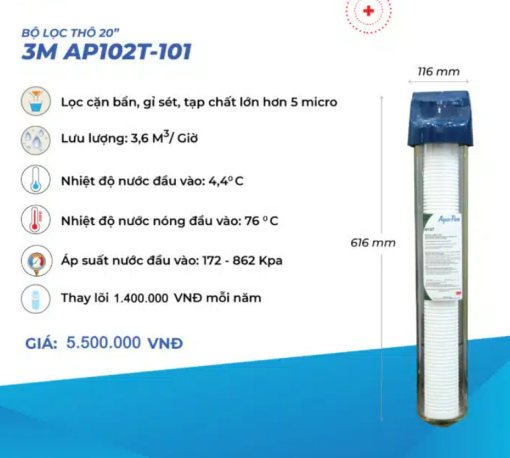 BỘ LỌC THÔ 3M AP102T - 3