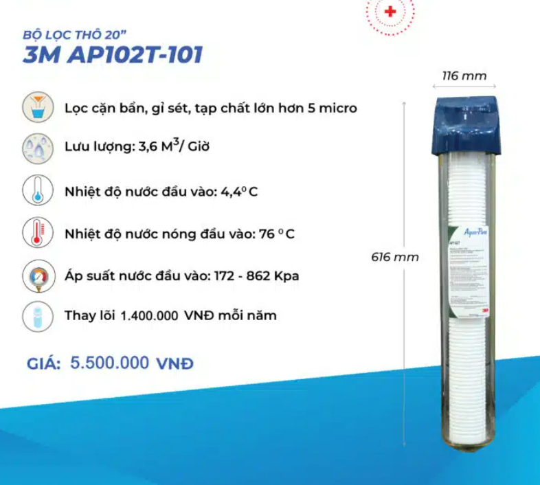 BỘ LỌC THÔ 3M AP102T