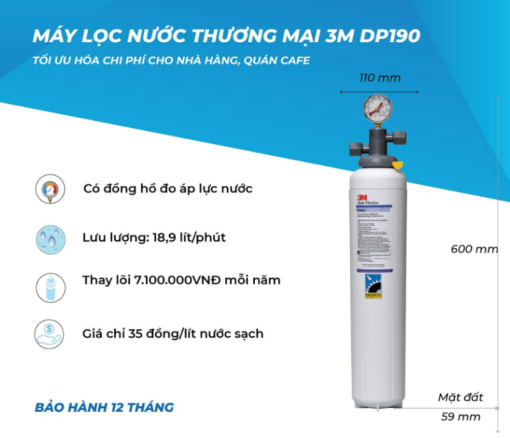 MÁY LỌC NƯỚC 3M ICE190-S - 3