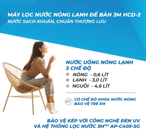 Máy lọc nước nóng lạnh 3M HCD-2 để bàn - 9