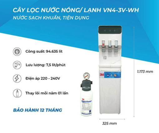 Cây Lọc Nước Nóng Lạnh 3M VN4-3V-WH - 3