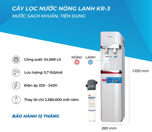 Cây lọc nước nóng lạnh 3M KR3-2V - 3