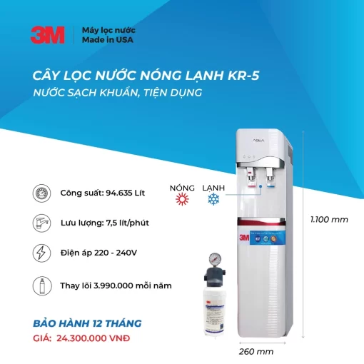 Cây Lọc Nước Nóng Lạnh 3M KR5-2V - 3