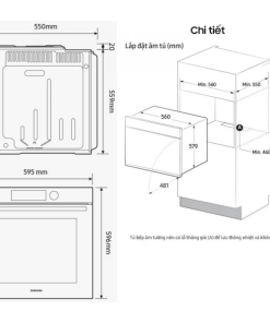 Lò nướng âm SAMSUNG BESPOKE NV7B6675CAA/SV 76 lít - 21