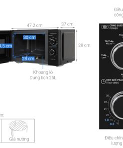 Lò vi sóng có nướng Sharp R-G251TV-BK - 18 Lò vi sóng có nướng Sharp R-G251TV-BK - 17