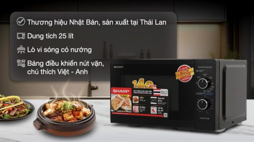 Lò vi sóng có nướng Sharp R-G251TV-BK - 13