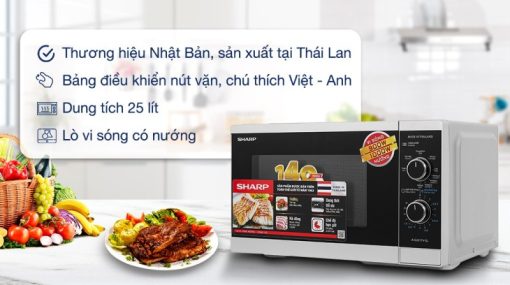 Lò vi sóng có nướng Sharp R-G251TV-SL - 13