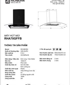 Máy hút mùi RICHBORN RHA70GFFB - 7