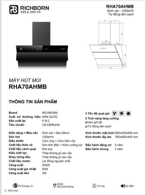 Máy hút hùi RICHBORN RHA70AHMB - 3