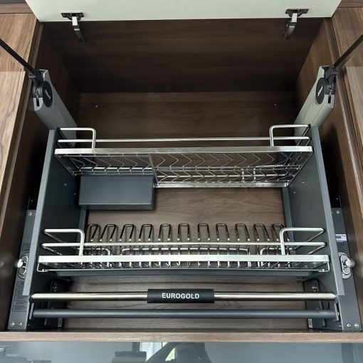 Giá bát đĩa nâng hạ inox 304 nan Oval EPV9080Pro - 1