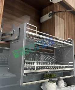 Giá bát đĩa nâng hạ inox 304 nan Oval EPV9080Pro - 42 Giá bát đĩa nâng hạ inox 304 nan Oval EPV9080Pro - 41