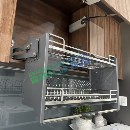 Giá bát đĩa nâng hạ inox 304 nan Oval EPV9080Pro - 13