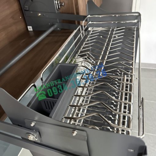 Giá bát đĩa nâng hạ inox 304 nan Oval EPV9080Pro - 15